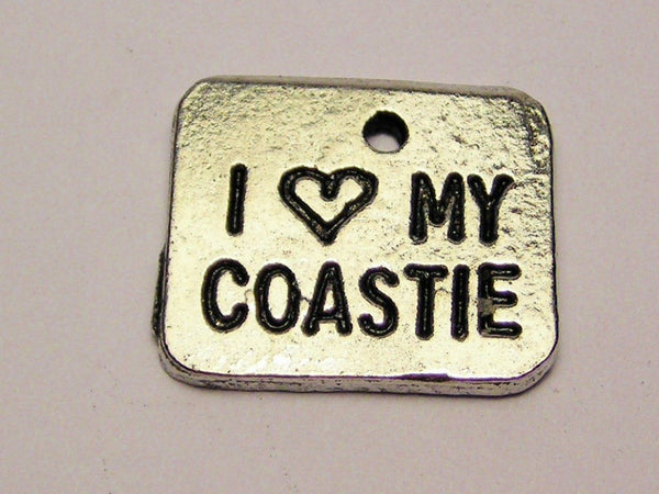 I Love My Coastie Genuine American Pewter Charm