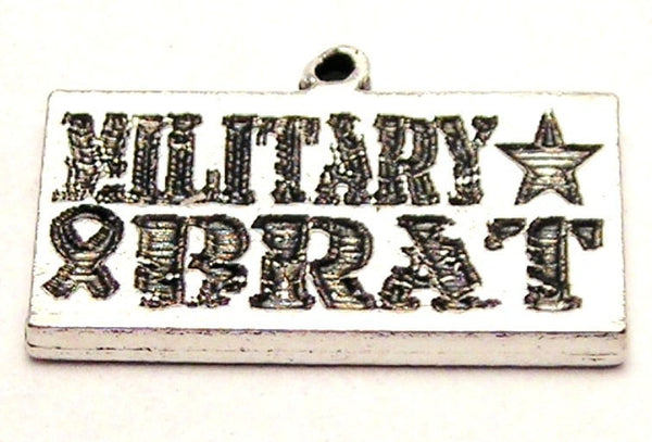 Military Brat Genuine American Pewter Charm