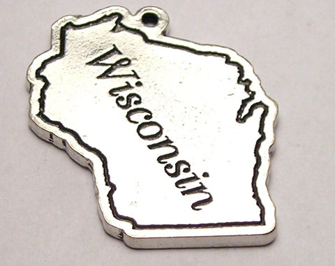 Wisconsin Genuine American Pewter Charm