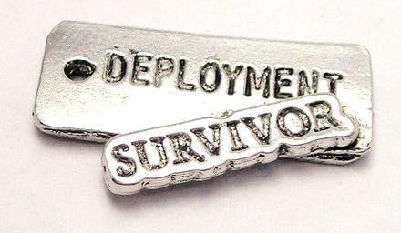 Deployment Survivor Genuine American Pewter Charm