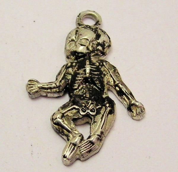 Skeleton Baby Genuine American Pewter Charm