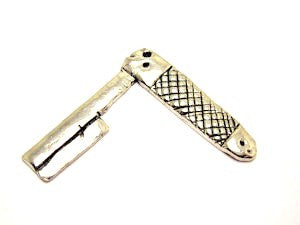 Switchblade Pendant Does Not Really Open Genuine American Pewter Charm