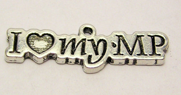 I Love My MP Genuine American Pewter Charm