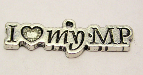 I Love My MP Genuine American Pewter Charm
