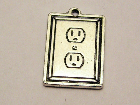 Electrical Outlet Genuine American Pewter Charm