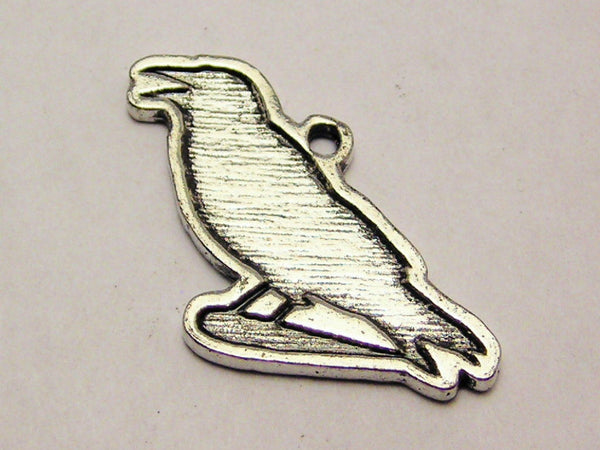 Raven Or Crow Silhouette Genuine American Pewter Charm