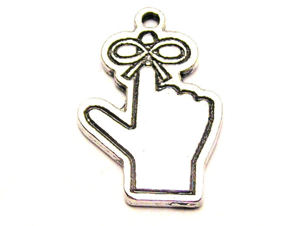 Tie A Ribbon On Your Finger To Remember Genuine American Pewter Charm