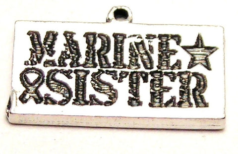Marine Sister Genuine American Pewter Charm