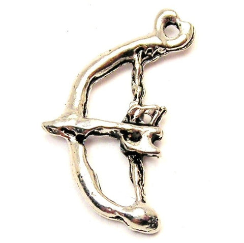 Bow And Arrow Genuine American Pewter Charm