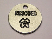 Rescued Dog Genuine American Pewter Charm