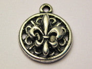 Victorian Fleur De Lis Genuine American Pewter Charm