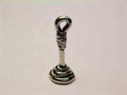Toilet Plunger Genuine American Pewter Charm