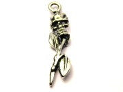 Skeleton Rose Genuine American Pewter Charm