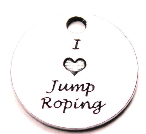 I Love Jump Roping Genuine American Pewter Charm