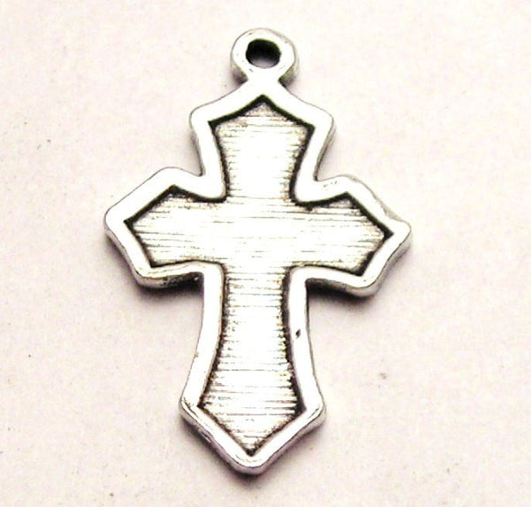 Latin Cross Genuine American Pewter Charm