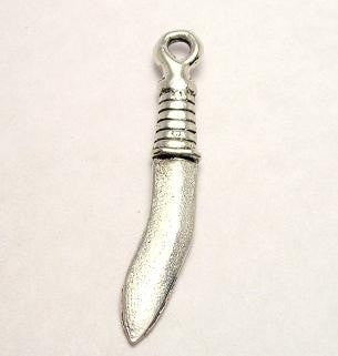 Combat Knife Genuine American Pewter Charm