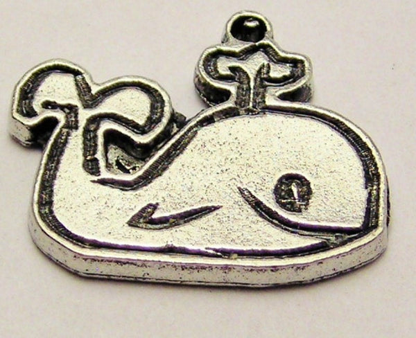 Happy Little Whale Genuine American Pewter Charm