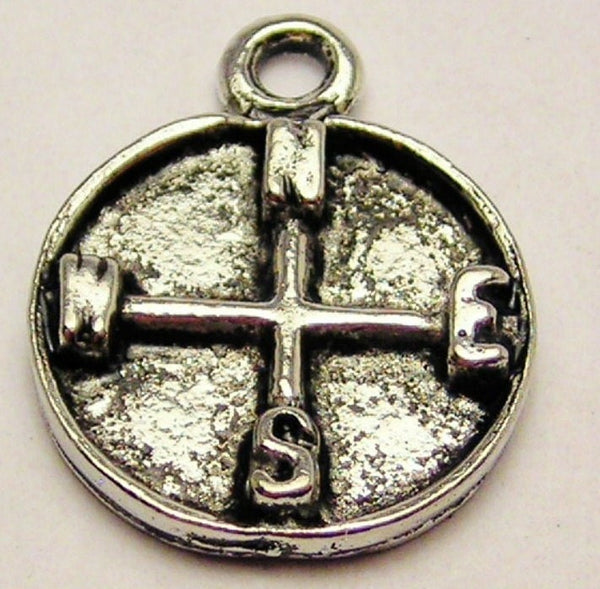 Compass Genuine American Pewter Charm