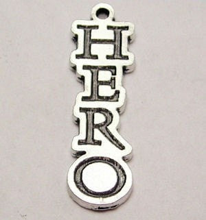 Hero Genuine American Pewter Charm