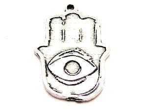 Hamsa Hand Genuine American Pewter Charm