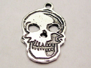 Shadow Skull Genuine American Pewter Charm