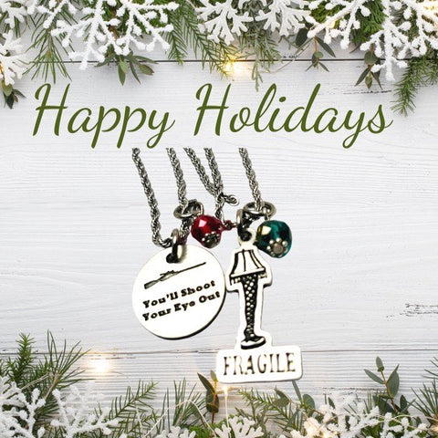 Fragile and you'll shoot your eye out gift Set Of 2 Rope Chain Necklaces