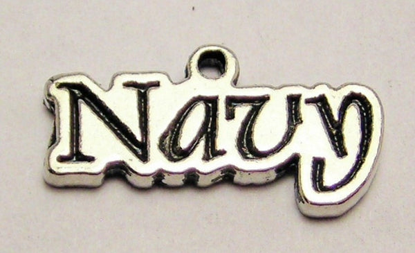 Navy Genuine American Pewter Charm