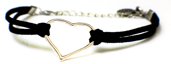 Corded Heart Bracelet