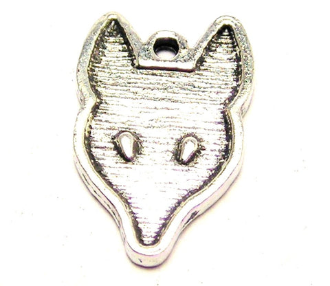 Wolf Face Silhouette Genuine American Pewter Charm