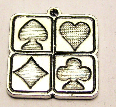 Suit Of Cards Genuine American Pewter Charm