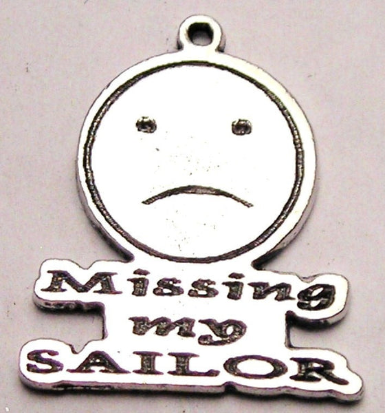 Missing My Sailor Genuine American Pewter Charm