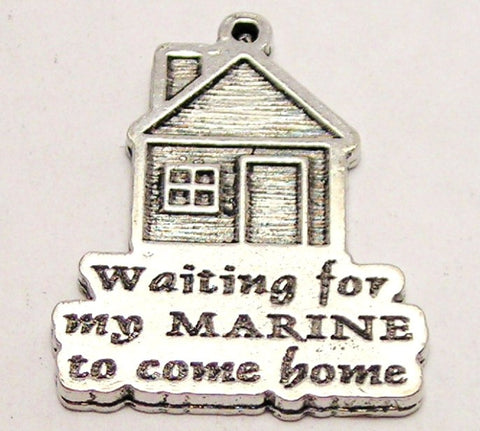 Waiting For My Marine To Come Home Genuine American Pewter Charm