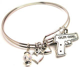 gun girl bracelet, gun girl bangles, gun girl jewelry, second amendment bracelet, gun bracelet