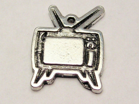 Old Tv Genuine American Pewter Charm