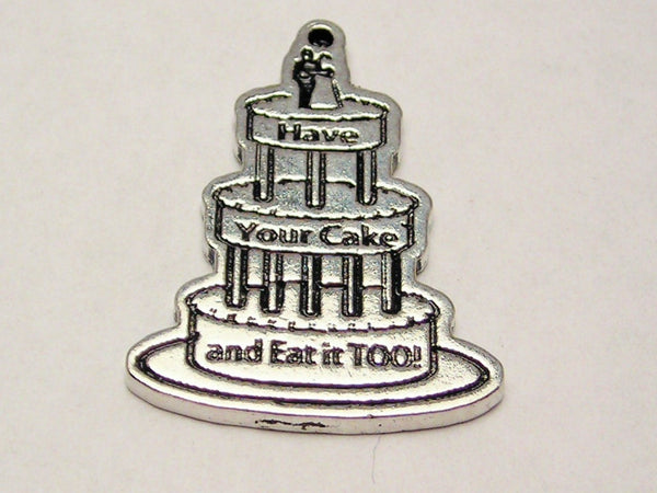 Have Your Cake And Eat It Too Genuine American Pewter Charm