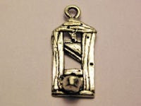 Guillotine Off With Your Head Genuine American Pewter Charm