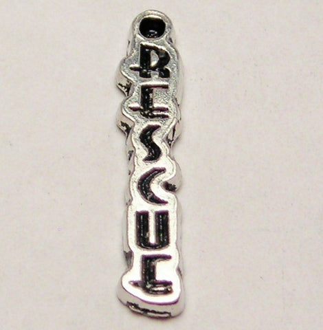 Rescue Letters Going Down Genuine American Pewter Charm