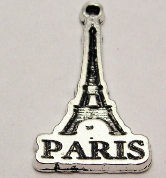 Paris With Eiffel Tower Genuine American Pewter Charm