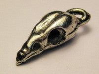 Raven Or Crow Skull Genuine American Pewter Charm