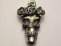 Mexican Style Sugar Skull Genuine American Pewter Charm