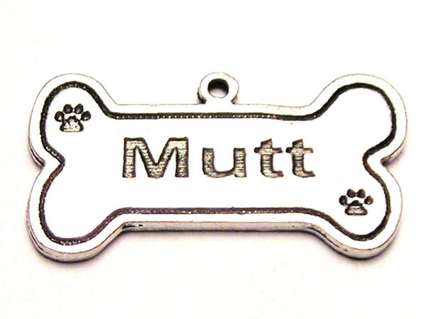 Mutt Bone Genuine American Pewter Charm