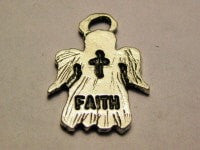 Faith Angel Genuine American Pewter Charm