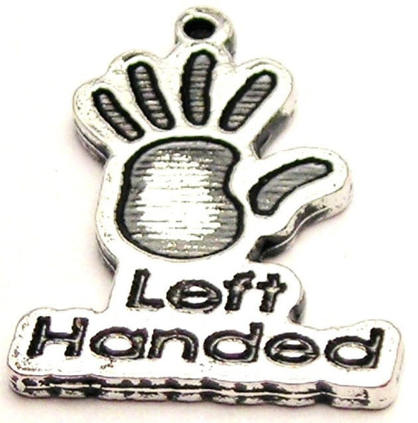Left Handed Genuine American Pewter Charm