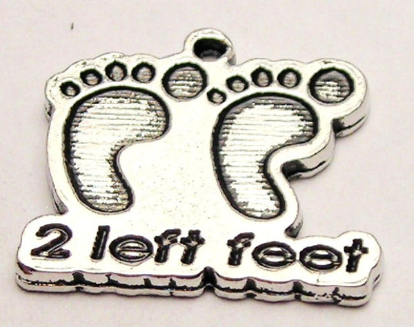 Two Left Feet Genuine American Pewter Charm