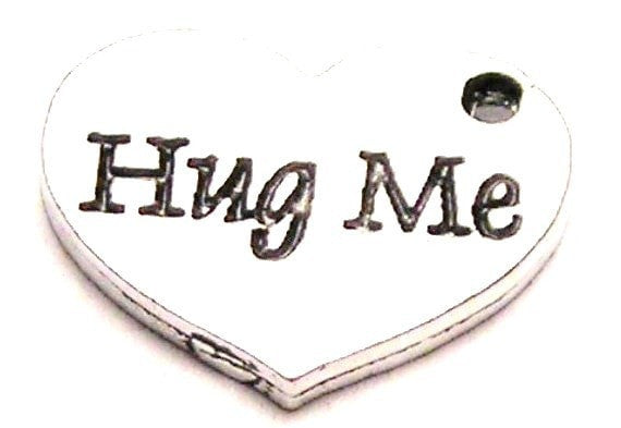 Hug Me Accent Heart Genuine American Pewter Charm