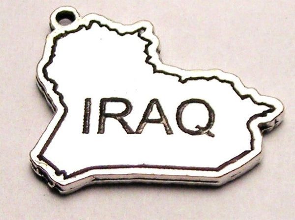 Iraq Genuine American Pewter Charm