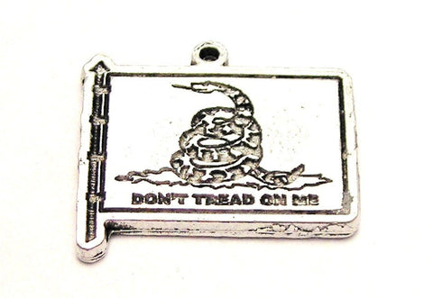 Gadsden Flag Don't Tread On Me Genuine American Pewter Charm