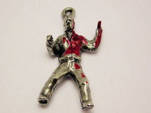 Killer With Bloody Knife Genuine American Pewter Charm