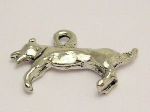 Mean Attack Dog Genuine American Pewter Charm