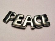 Peace Genuine American Pewter Charm